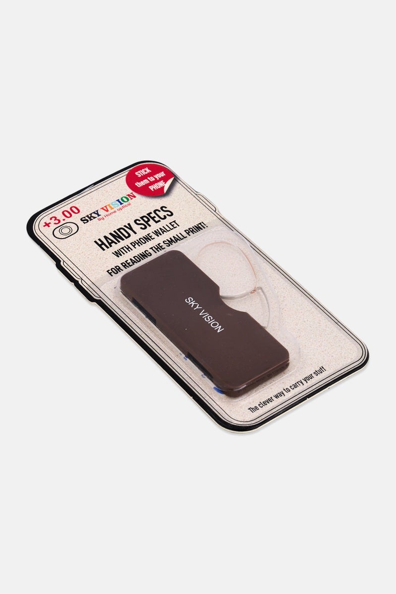 SKY VISION Men 4205002 Handy Oval Reading Glasses With Phone Wallet, Gold - Image 3